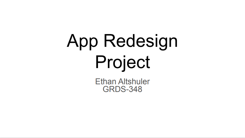 App Redesign Project
