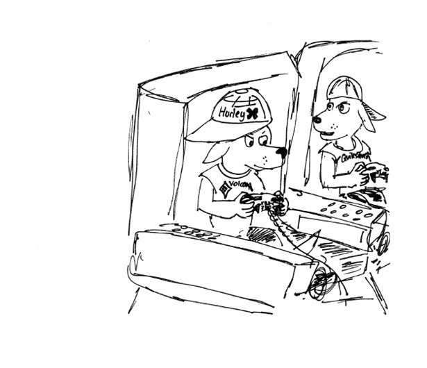 Dogs Playing Video Games | On Airplane