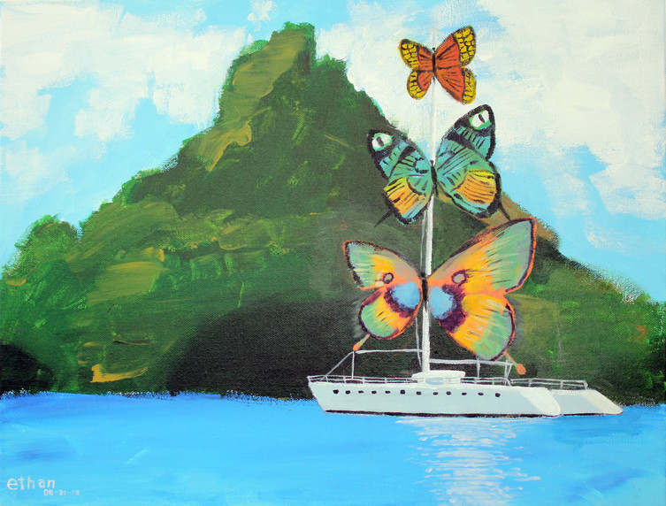 Salvador Dali inspired Butterfly Catamaran | mas0026