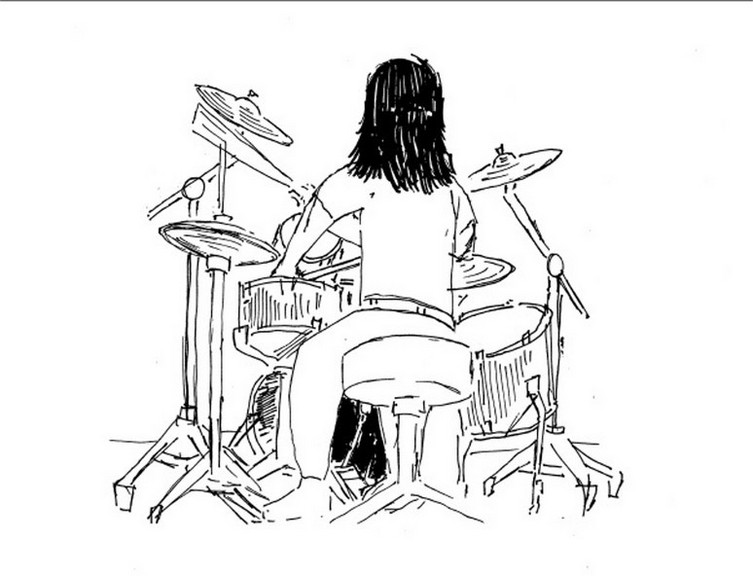 Back of Drummer Sketch | rnr0035