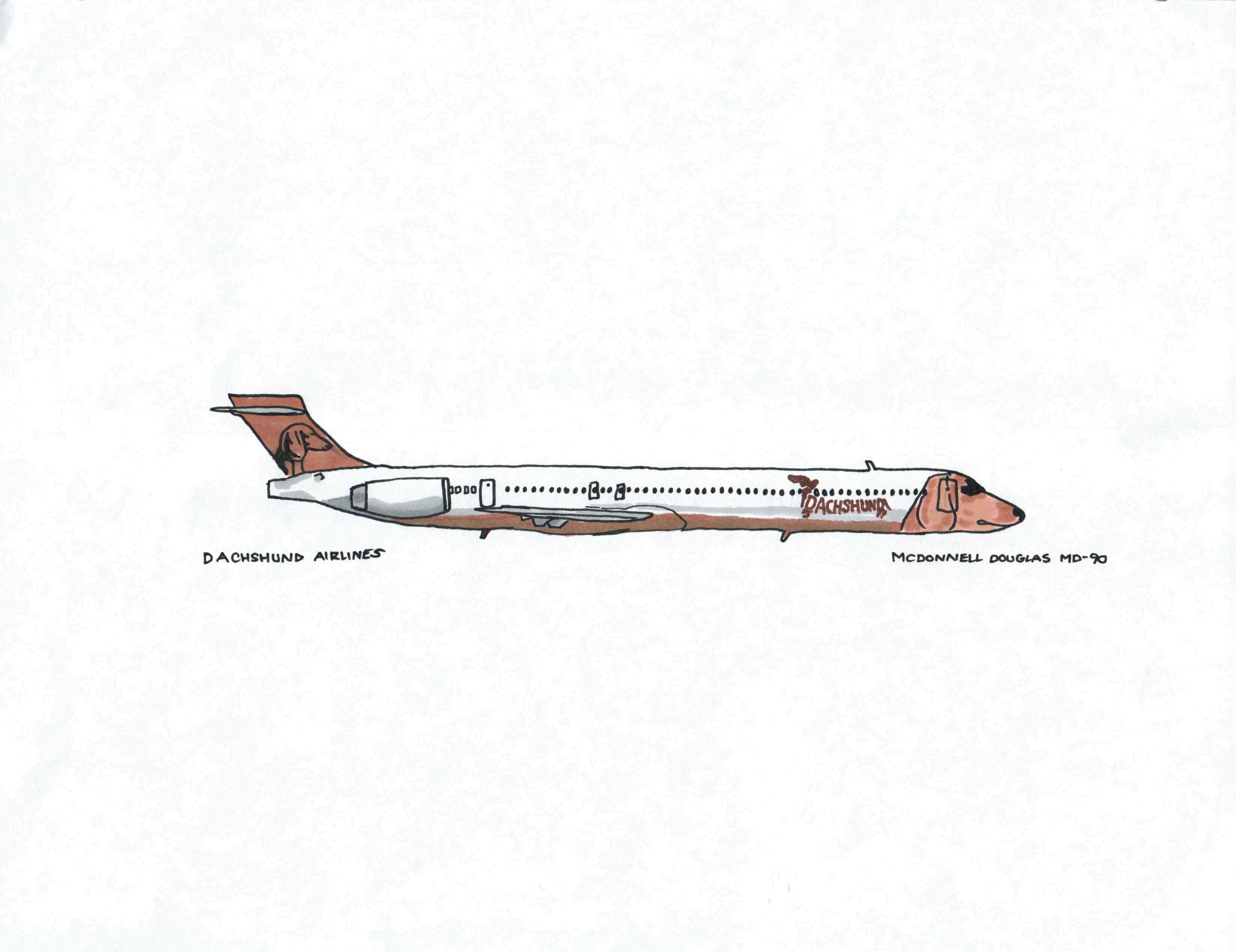 Dachshund Airlines | McDonnel Douglas MD-90