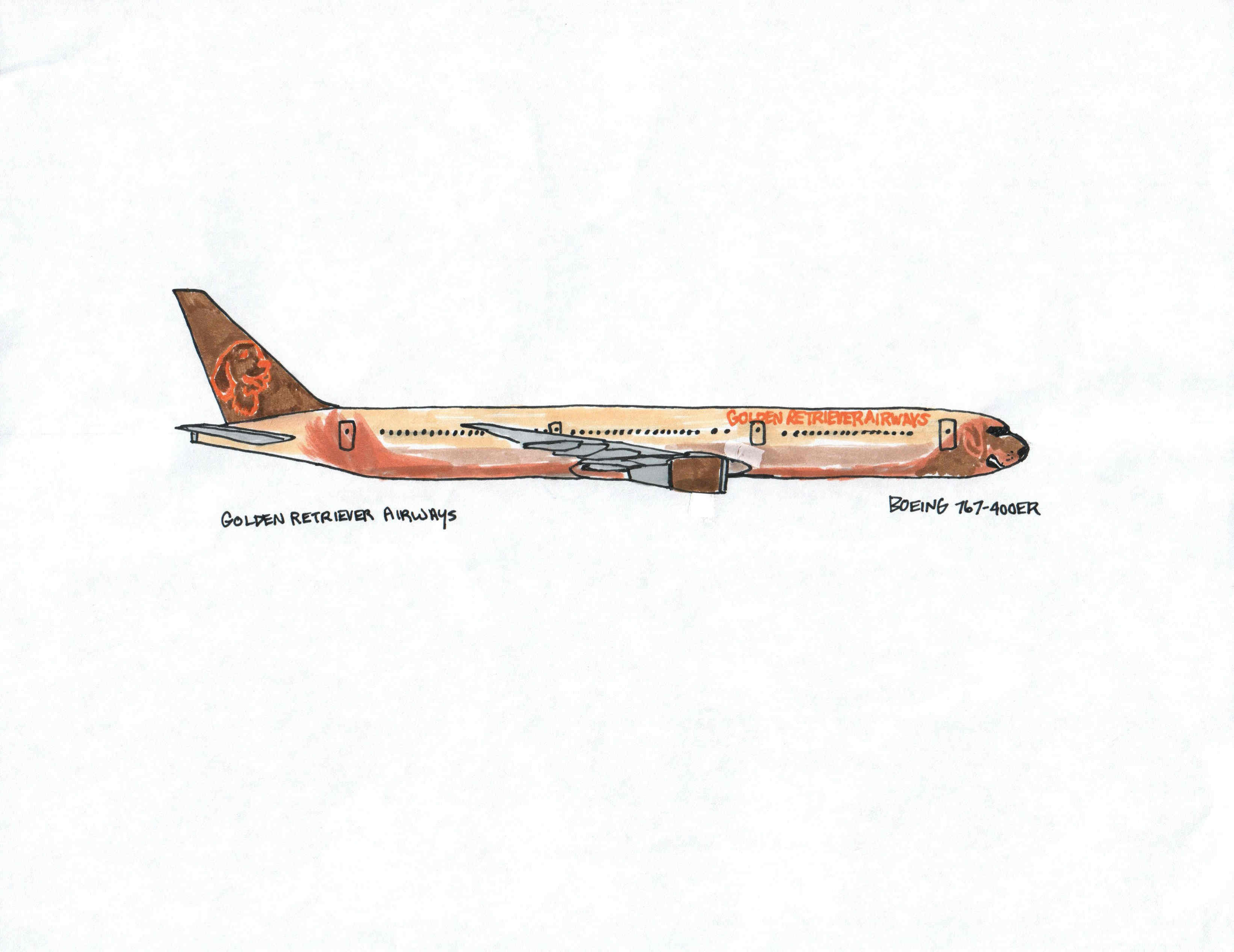 Golden Retriever Airways | Boeing 767-400ER