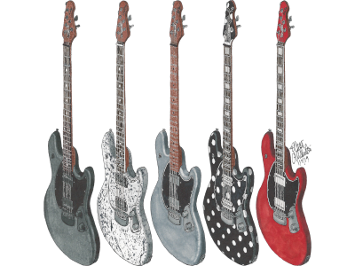 Kevin Skaff’s Ernie Ball Music Man StingRay Guitars
